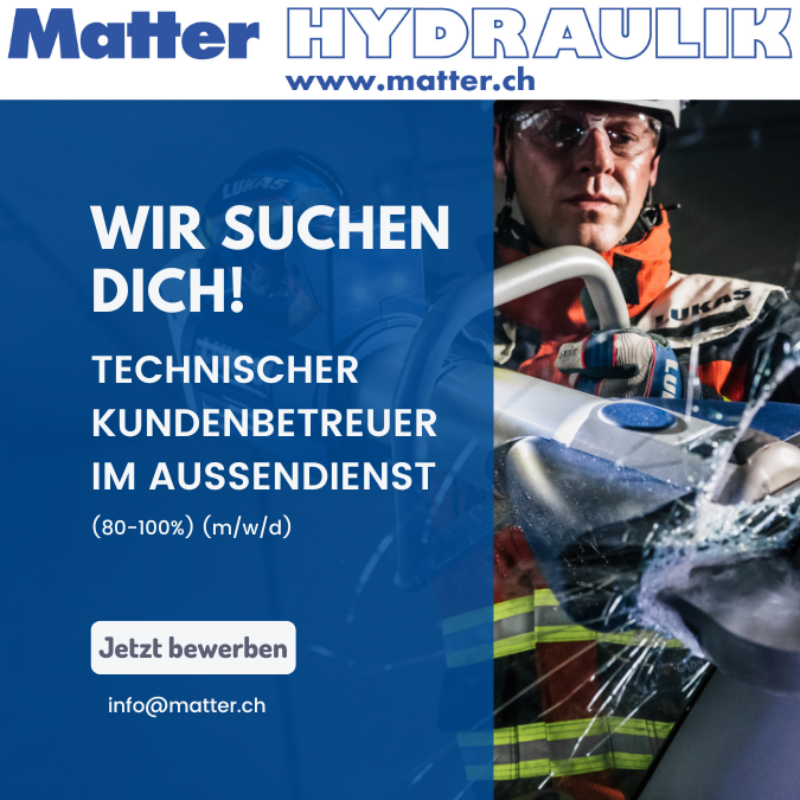Jobangebot Matter Hydraulik Kundenbetreuer