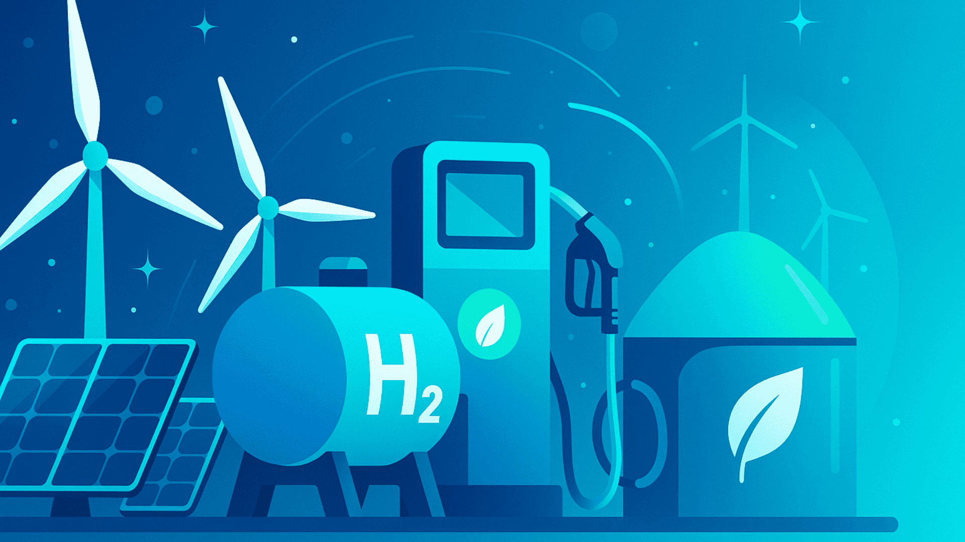 Illustration zu Future Fuels in der Schweiz – erneuerbare Energien wie Wasserstoff, E-Fuels und Biokraftstoffe zur Förderung der Energiewende